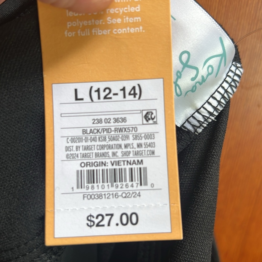 Kona Sol Tankini Elegant Black Swimwear Size 12-14 (L) Adjustable Straps - Picture 11 of 14